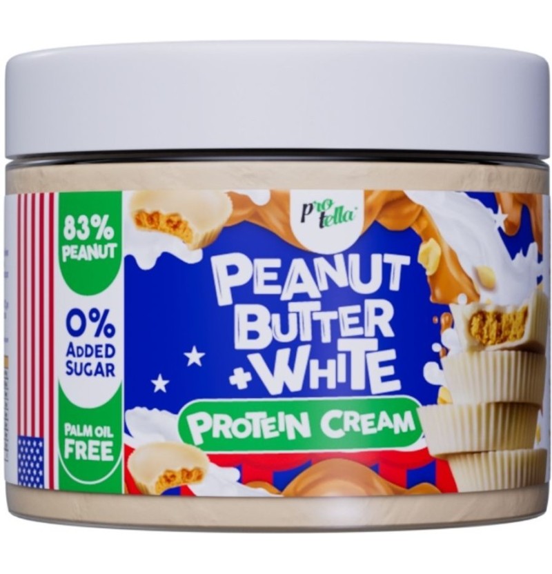 PEANUT BUTTER WHITE 500 G PROTELLA