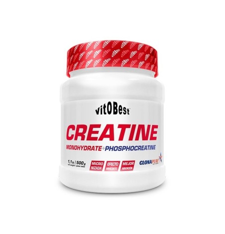 CREATINA MONOHYDRATE + PHOSPHOCREATINE (Clonapure®) 500 G VISTOBEST (SIN SABOR)