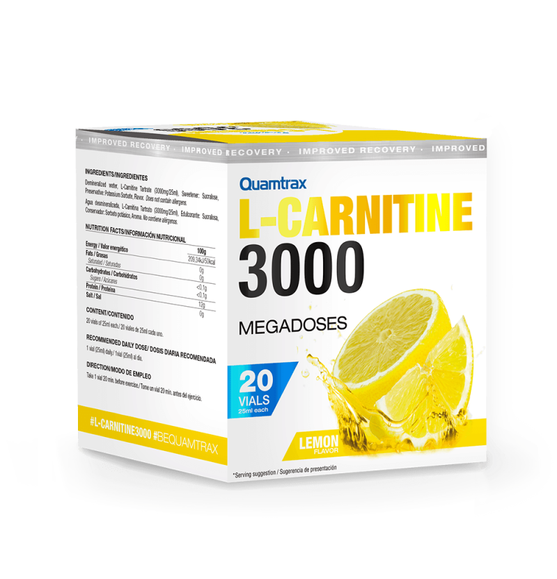 L-carnitine 3000 20 viales de 25ml quamtrax